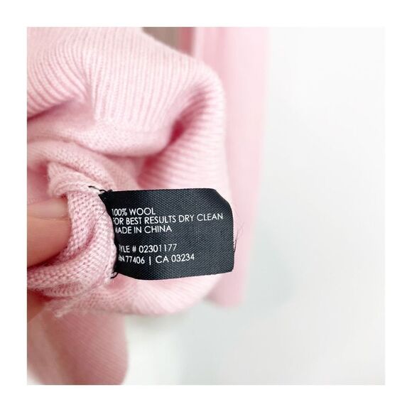 Club Monaco Sweater 100% Wool V Neck Pink Pullover Knit Womens XS - Picture 4 of 6